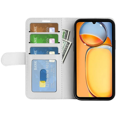 For Xiaomi Redmi 13C 4G / Poco C65 4G Case Crazy Horse Texture Flip Stand Wallet Phone Cover
