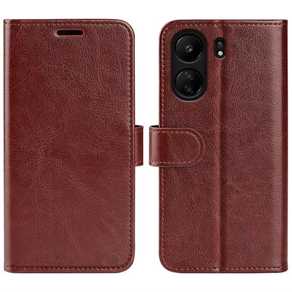For Xiaomi Redmi 13C 4G / Poco C65 4G Case Crazy Horse Texture Flip Stand Wallet Phone Cover