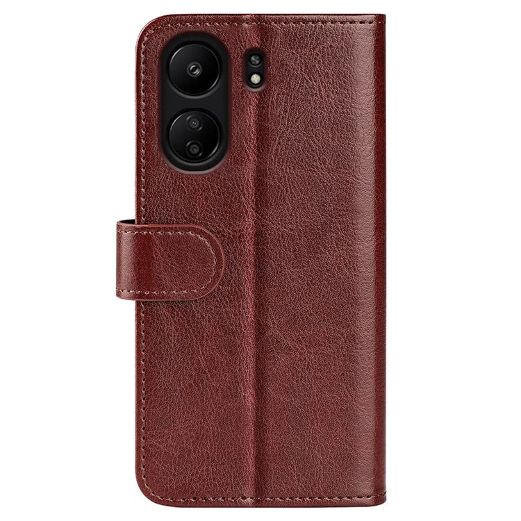 For Xiaomi Redmi 13C 4G / Poco C65 4G Case Crazy Horse Texture Flip Stand Wallet Phone Cover