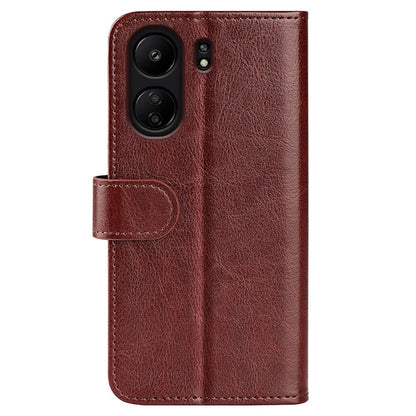 For Xiaomi Redmi 13C 4G / Poco C65 4G Case Crazy Horse Texture Flip Stand Wallet Phone Cover