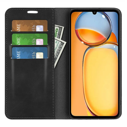 For Xiaomi Redmi 13C 4G / Poco C65 4G Case Leather Magnetic Skin-touch Smart Phone Cover