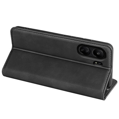For Xiaomi Redmi 13C 4G / Poco C65 4G Case Leather Magnetic Skin-touch Smart Phone Cover