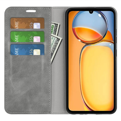 For Xiaomi Redmi 13C 4G / Poco C65 4G Case Leather Magnetic Skin-touch Smart Phone Cover