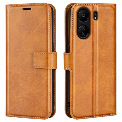 For Xiaomi Redmi 13C 4G / Poco C65 4G Case Calf Texture PU Leather+TPU Smart Phone Guard Cover