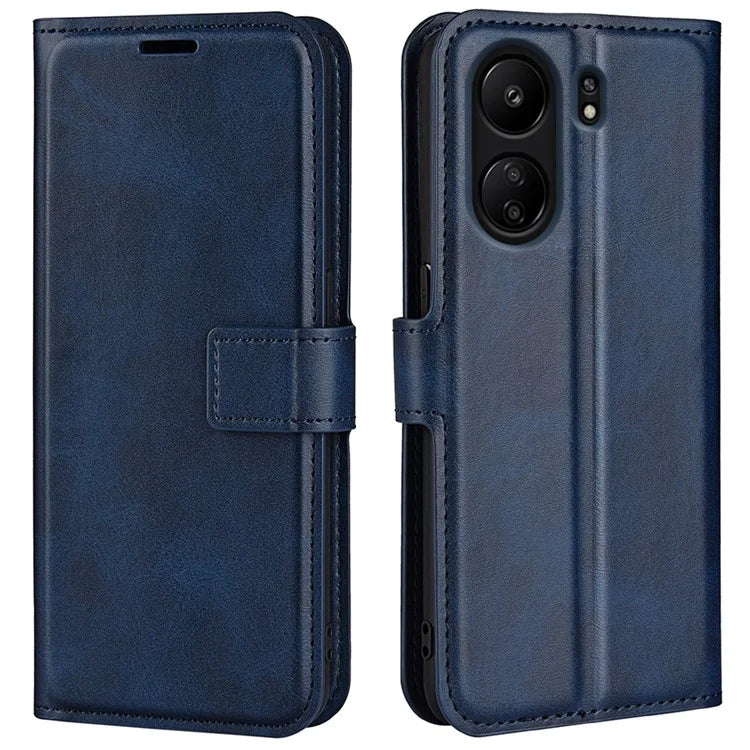 For Xiaomi Redmi 13C 4G / Poco C65 4G Case Calf Texture PU Leather+TPU Smart Phone Guard Cover