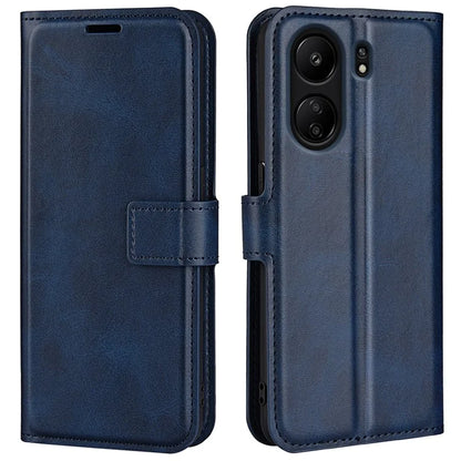 For Xiaomi Redmi 13C 4G / Poco C65 4G Case Calf Texture PU Leather+TPU Smart Phone Guard Cover