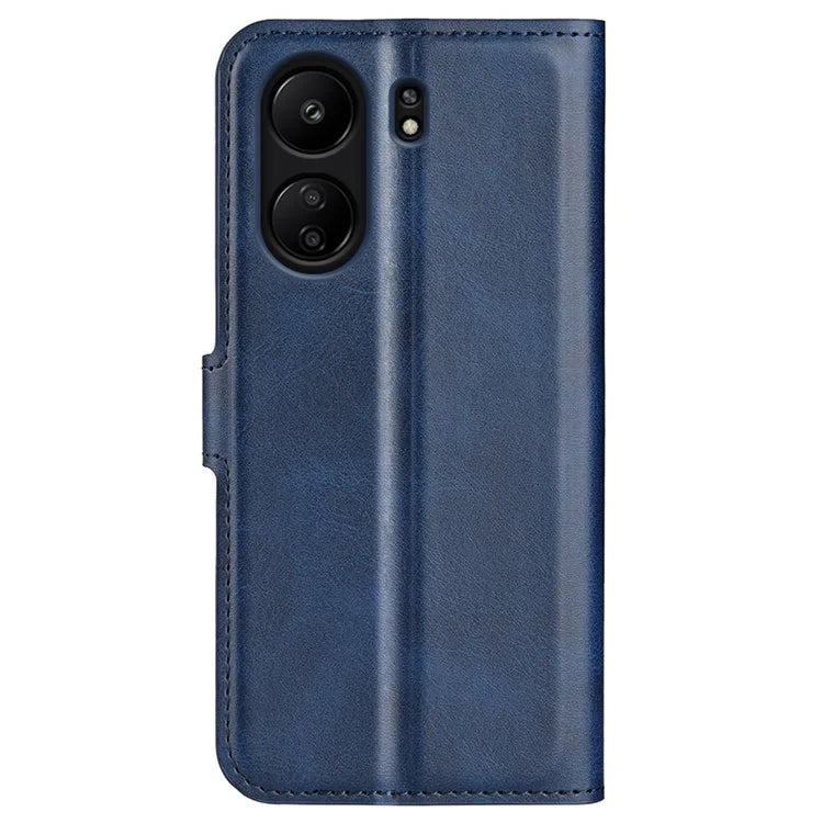 For Xiaomi Redmi 13C 4G / Poco C65 4G Case Calf Texture PU Leather+TPU Smart Phone Guard Cover