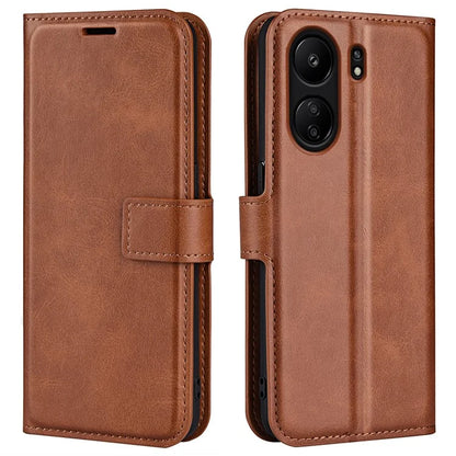 For Xiaomi Redmi 13C 4G / Poco C65 4G Case Calf Texture PU Leather+TPU Smart Phone Guard Cover