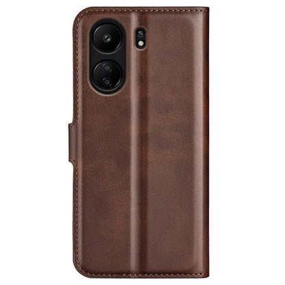 For Xiaomi Redmi 13C 4G / Poco C65 4G Case Calf Texture PU Leather+TPU Smart Phone Guard Cover