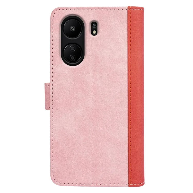 For Xiaomi Redmi 13C 4G / Poco C65 4G Case Color Splicing Wallet Leather Cover