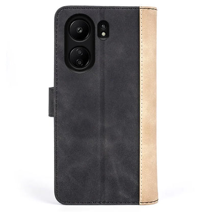 For Xiaomi Redmi 13C 4G / Poco C65 4G Case Color Splicing Wallet Leather Cover