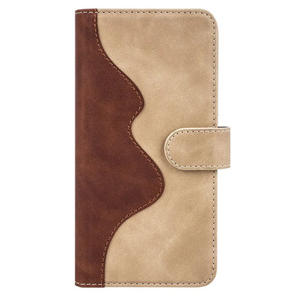 For Xiaomi Redmi 13C 4G / Poco C65 4G Case Color Splicing Wallet Leather Cover