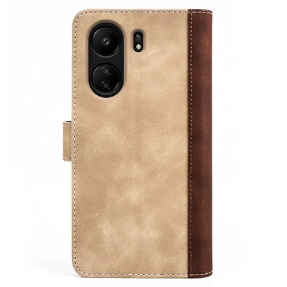For Xiaomi Redmi 13C 4G / Poco C65 4G Case Color Splicing Wallet Leather Cover