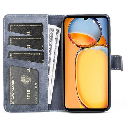 For Xiaomi Redmi 13C 4G / Poco C65 4G Case Color Splicing Wallet Leather Cover