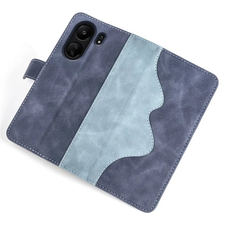 For Xiaomi Redmi 13C 4G / Poco C65 4G Case Color Splicing Wallet Leather Cover