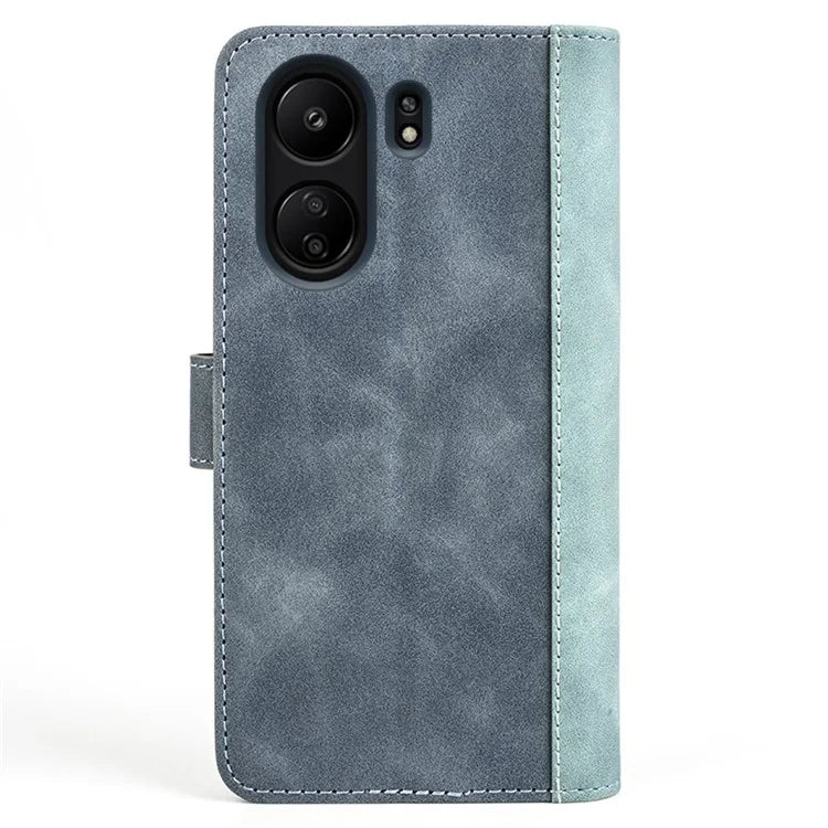 For Xiaomi Redmi 13C 4G / Poco C65 4G Case Color Splicing Wallet Leather Cover