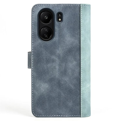 For Xiaomi Redmi 13C 4G / Poco C65 4G Case Color Splicing Wallet Leather Cover