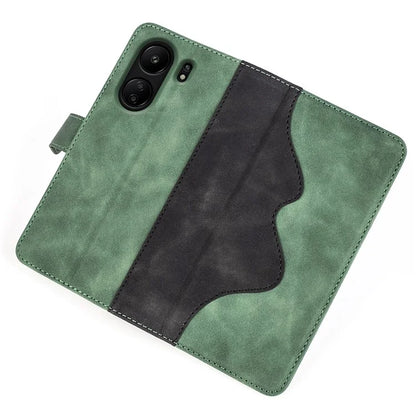 For Xiaomi Redmi 13C 4G / Poco C65 4G Case Color Splicing Wallet Leather Cover