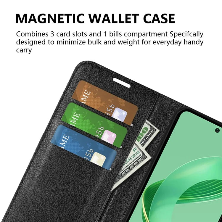 For Huawei nova 11 SE Leather Case Litchi Texture Stand Phone Wallet Cover