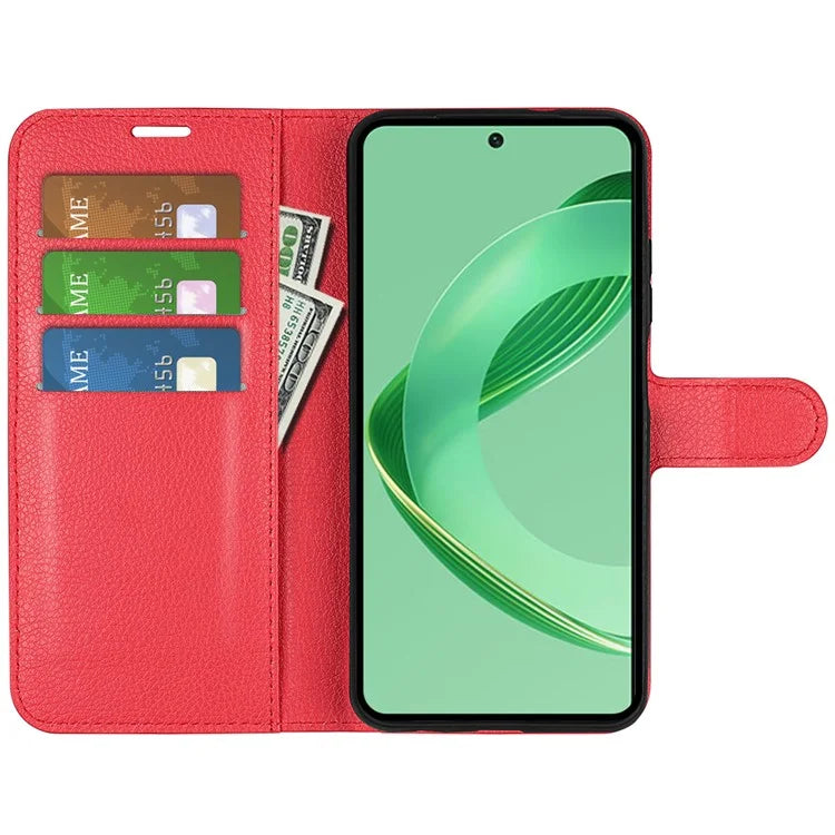 For Huawei nova 11 SE Leather Case Litchi Texture Stand Phone Wallet Cover