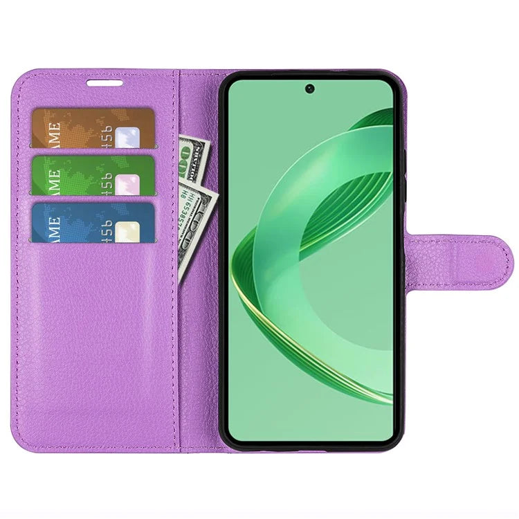 For Huawei nova 11 SE Leather Case Litchi Texture Stand Phone Wallet Cover