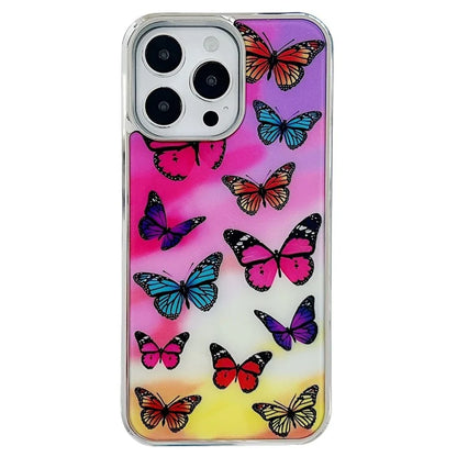 For iPhone 15 Pro Electroplated Phone Case Pattern Shockproof Cover