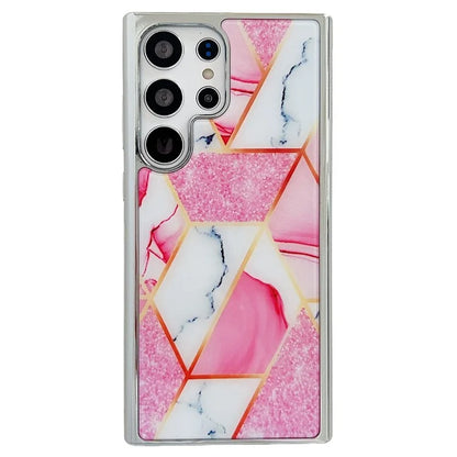 For Samsung Galaxy S23 Ultra Marble Case PC+TPU Double-Layer Shockproof Phone Cover