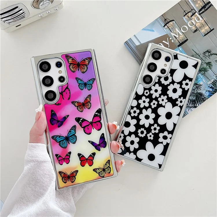 For Samsung Galaxy S23 Ultra Electroplated Case PC+TPU Phone Cover