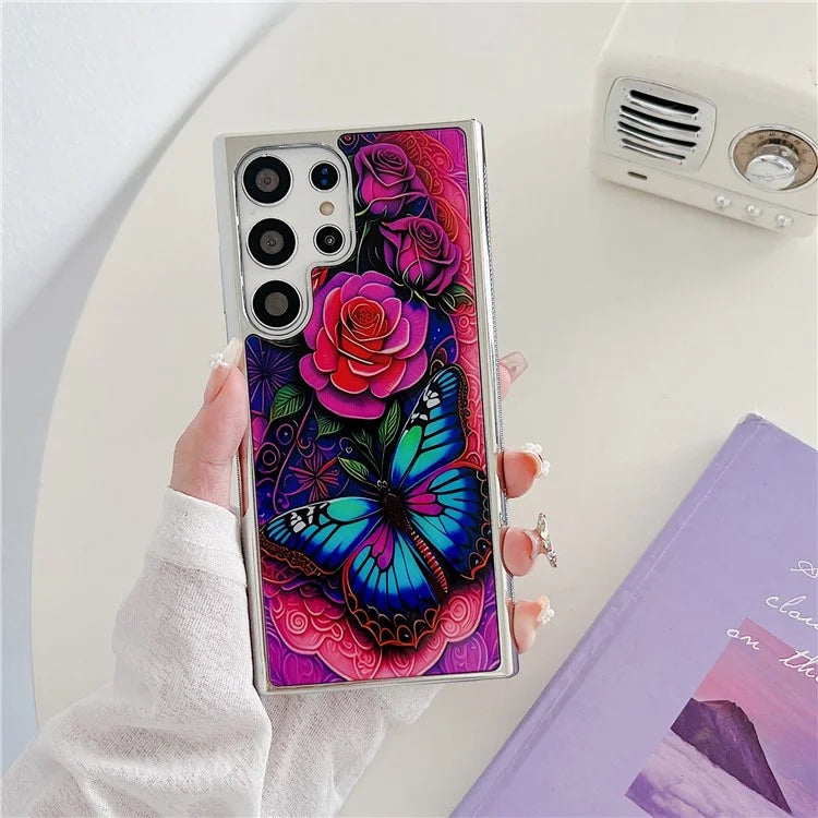 For Samsung Galaxy S23 Ultra Electroplated Case PC+TPU Phone Cover