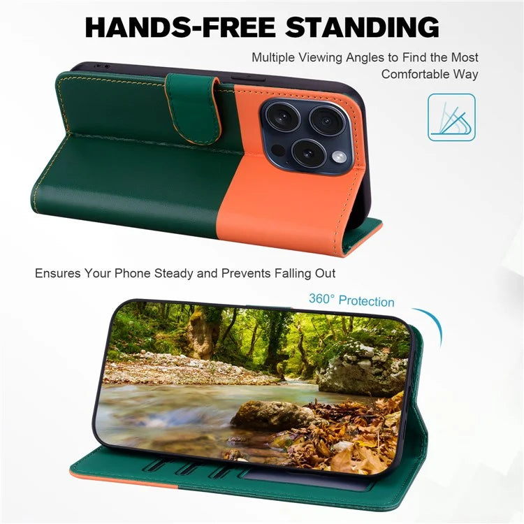 Cartoon Pet Series for iPhone 15 Pro Case Animal Pattern Wallet Stand Leather Cover