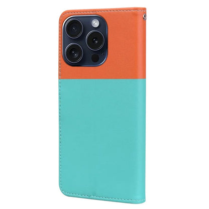 Cartoon Pet Series for iPhone 15 Pro Max Case Wallet Splicing Leather Phone Cover