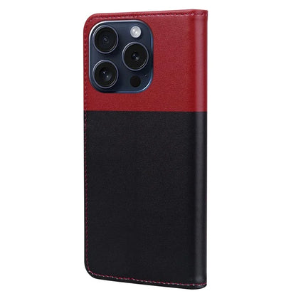 Cartoon Pet Series for iPhone 15 Pro Max Case Wallet Splicing Leather Phone Cover