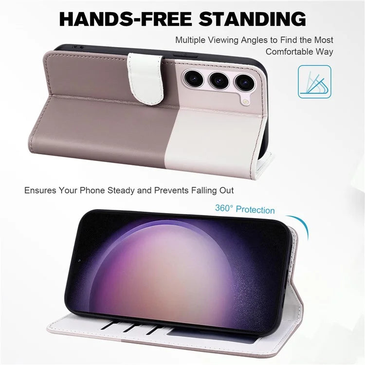 Cartoon Pet Series for Samsung Galaxy S24 Leather Case Stand Wallet Splicing Phone Cover