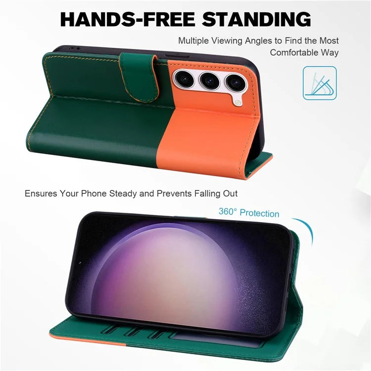 Cartoon Pet Series for Samsung Galaxy S24+ Case Wallet Stand Leather Phone Coverish Green