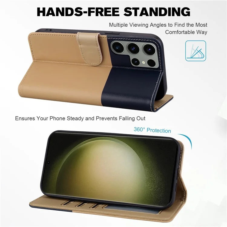 Cartoon Pet Series for Samsung Galaxy S24 Ultra Wallet Case Splicing Phone Cover