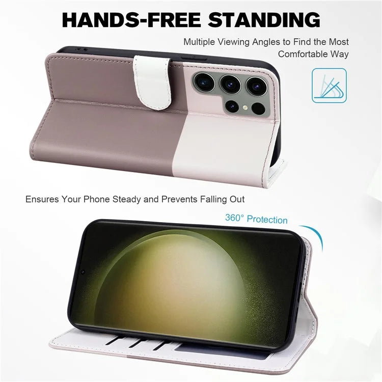 Cartoon Pet Series for Samsung Galaxy S24 Ultra Wallet Case Splicing Phone Cover