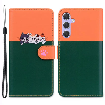 Cartoon Pet Series for Samsung Galaxy A54 5G Case Animal Pattern Phone Leather Cover