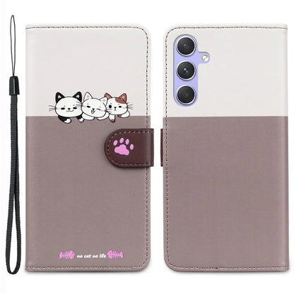 Cartoon Pet Series for Samsung Galaxy A54 5G Case Animal Pattern Phone Leather Cover
