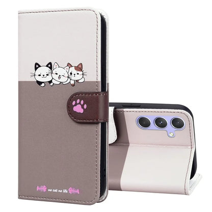 Cartoon Pet Series for Samsung Galaxy A54 5G Case Animal Pattern Phone Leather Cover