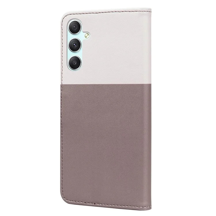 Cartoon Pet Series for Samsung Galaxy A34 5G Case Color Splicing Stand Wallet Phone Cover