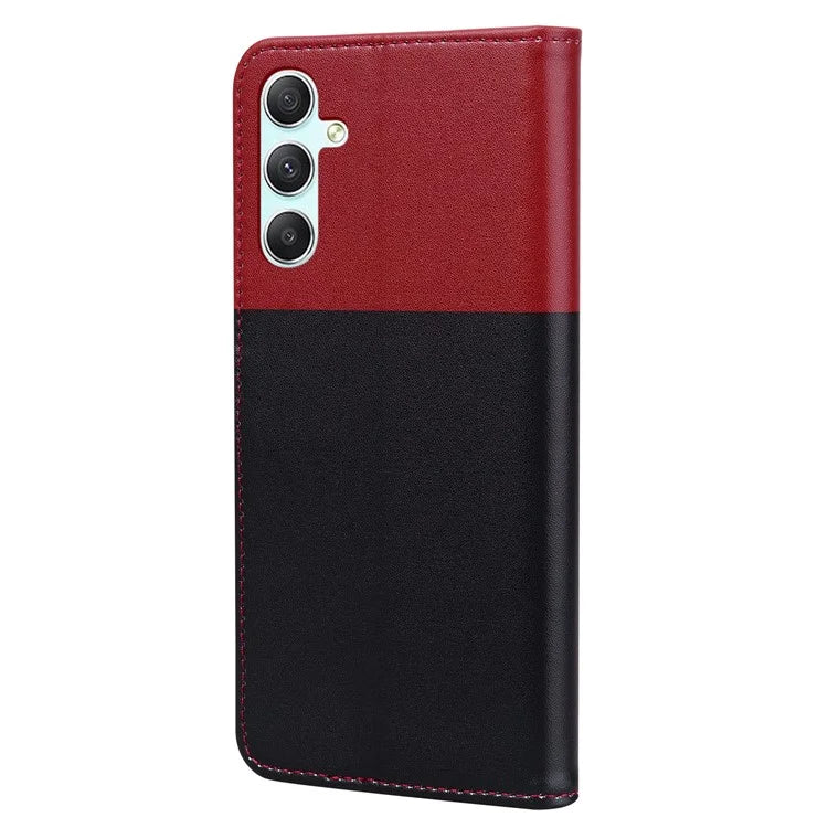 Cartoon Pet Series for Samsung Galaxy A34 5G Case Color Splicing Stand Wallet Phone Cover