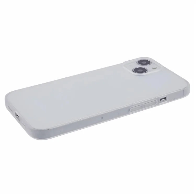 For iPhone 13 6.1 inch Case Anti-Drop TPU Phone Shell Transparent White Matte Phone Cover