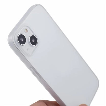 For iPhone 13 6.1 inch Case Anti-Drop TPU Phone Shell Transparent White Matte Phone Cover