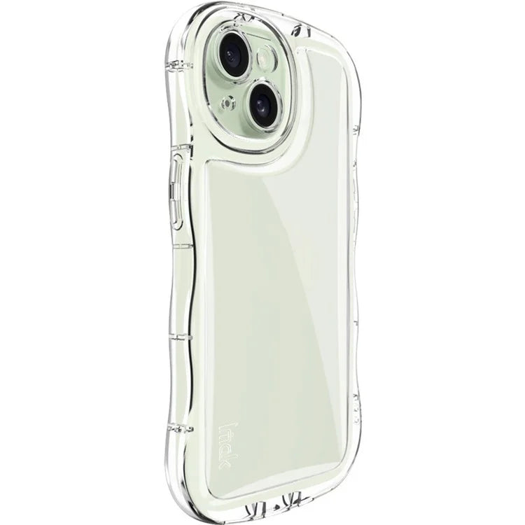 IMAK For iPhone 15 Case TPU Precise Cutouts Wavy Edges Mobile Phone Cover