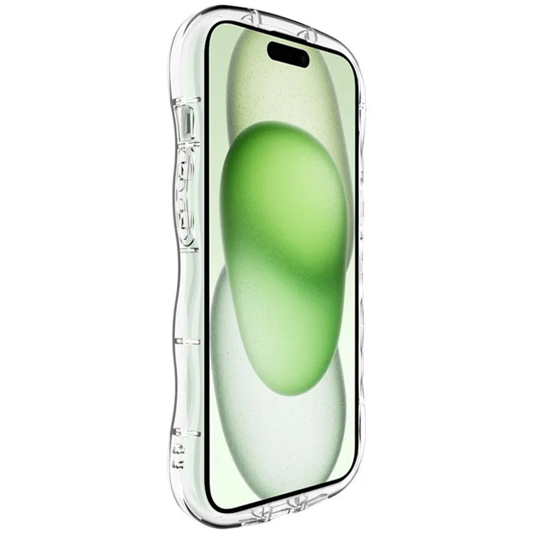 IMAK For iPhone 15 Case TPU Precise Cutouts Wavy Edges Mobile Phone Cover