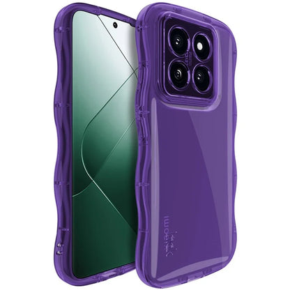 IMAK For Xiaomi 14 Pro Case Scratch-resistant TPU Reinforced Corners Phone Back Shell Purple