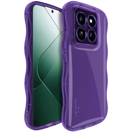 IMAK For Xiaomi 14 Pro Case Scratch-resistant TPU Reinforced Corners Phone Back Shell Purple