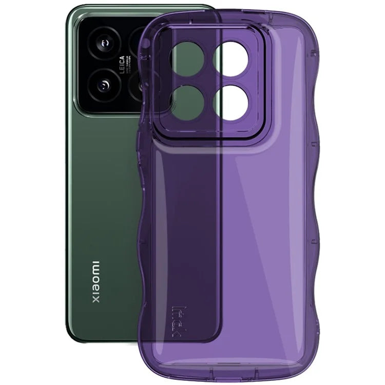 IMAK For Xiaomi 14 Pro Case Scratch-resistant TPU Reinforced Corners Phone Back Shell Purple