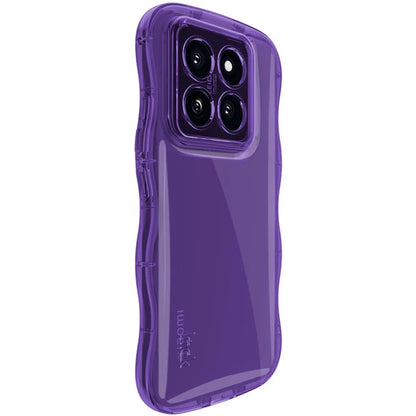 IMAK For Xiaomi 14 Pro Case Scratch-resistant TPU Reinforced Corners Phone Back Shell Purple