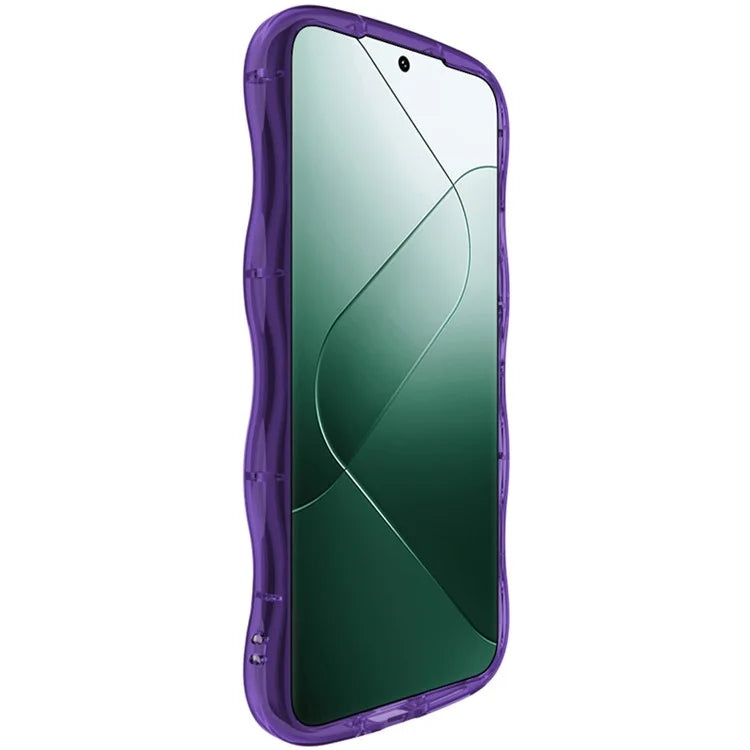 IMAK For Xiaomi 14 Pro Case Scratch-resistant TPU Reinforced Corners Phone Back Shell Purple